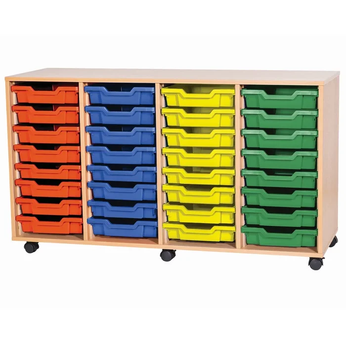 Quad Bay Mobile Tray Storage Units – 32 Trays – H779 x W1358 x D460mm