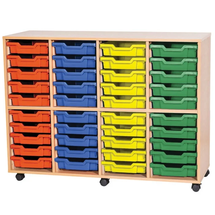 Quad Bay Mobile Tray Storage Units – 40 Trays – H943 x W1358 x D460mm
