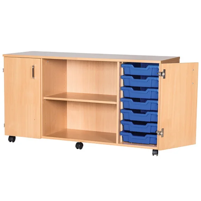Quad Bay Tray Cupboard Storage Unit – 14 Trays