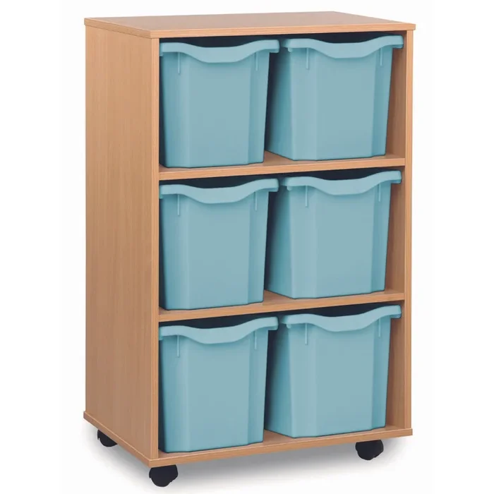 Quad Tray Mobile Storage Unit 6 x Trays