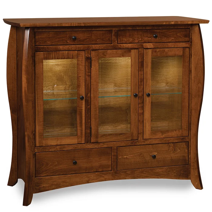 Quincy High Amish Curved Buffet (Available in 2/3/4 Door Options)
