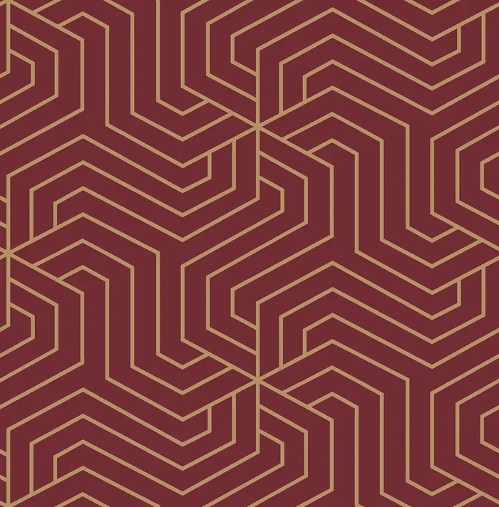 Rachel Zoe RZS4527 Burgundy Ramsey Peel & Stick Wallpaper