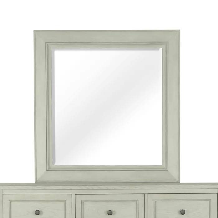 Raelynn – Portrait Concave Framed Mirror – Weathered White