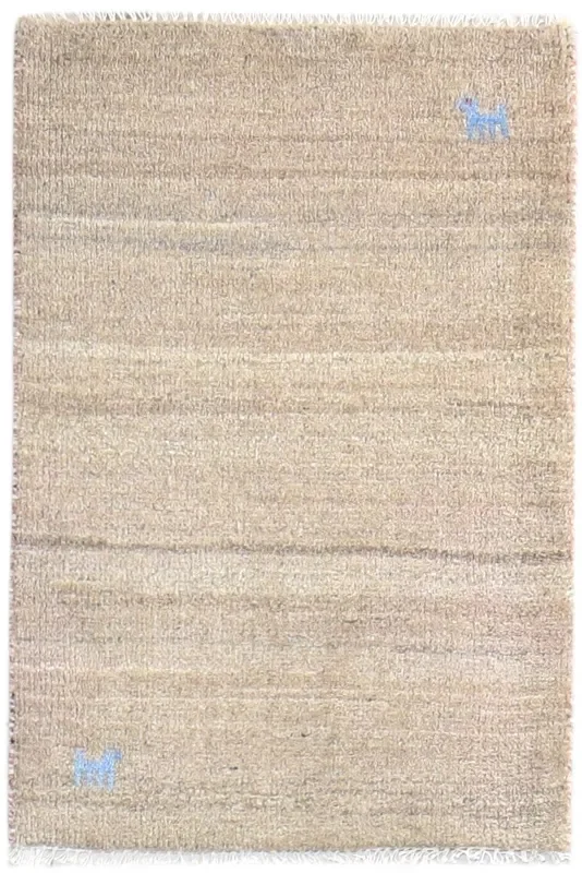 Raine Brown Wool Rug 2′ X 3′ Tribal Hand Knotted Southwestern Solid