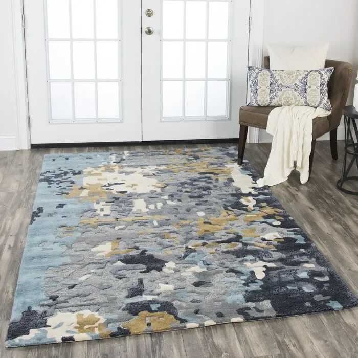 Rectangle 2’6″ x 8′ Gomes Handmade Tufted Wool Gray/Beige Rug