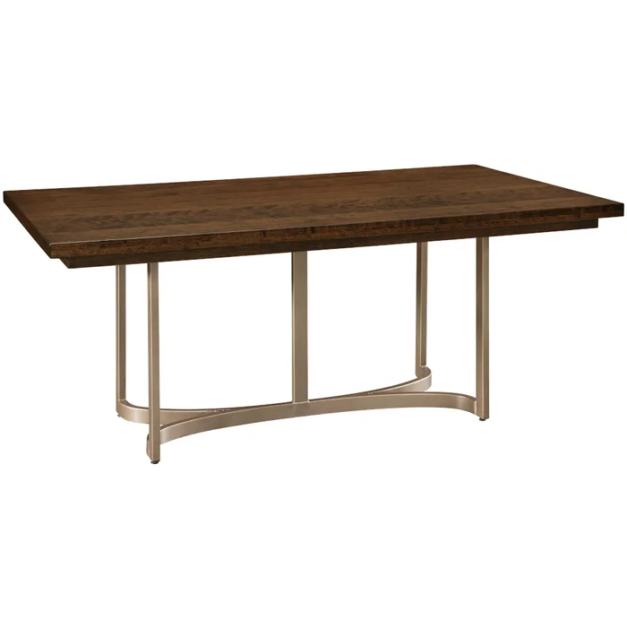Regal Modern Design Wood and Metal Dining Table