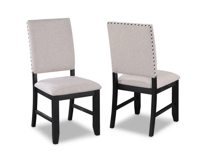 Regent – Side Chair (Set of 2) – Charcoal Black