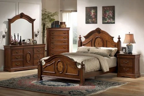 Richardson California King Size Bedroom Furniture Set in Rich Caramel – Coaster – 200481KW-BSET