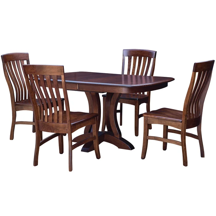 Richfield Cherry Quick Ship 42″ x 54″ Dining Table and Chairs Set