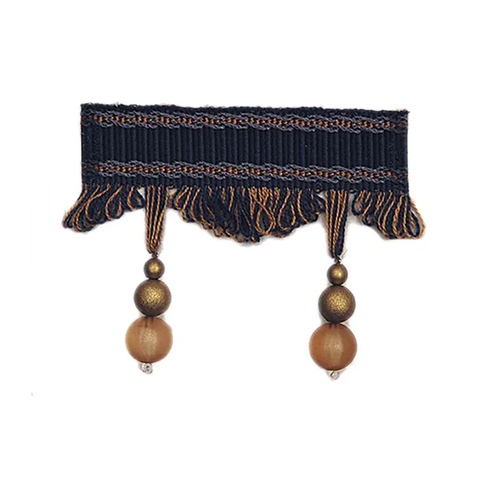 RM Coco 92072 BEADED TASSEL FRINGE STORMY OCN