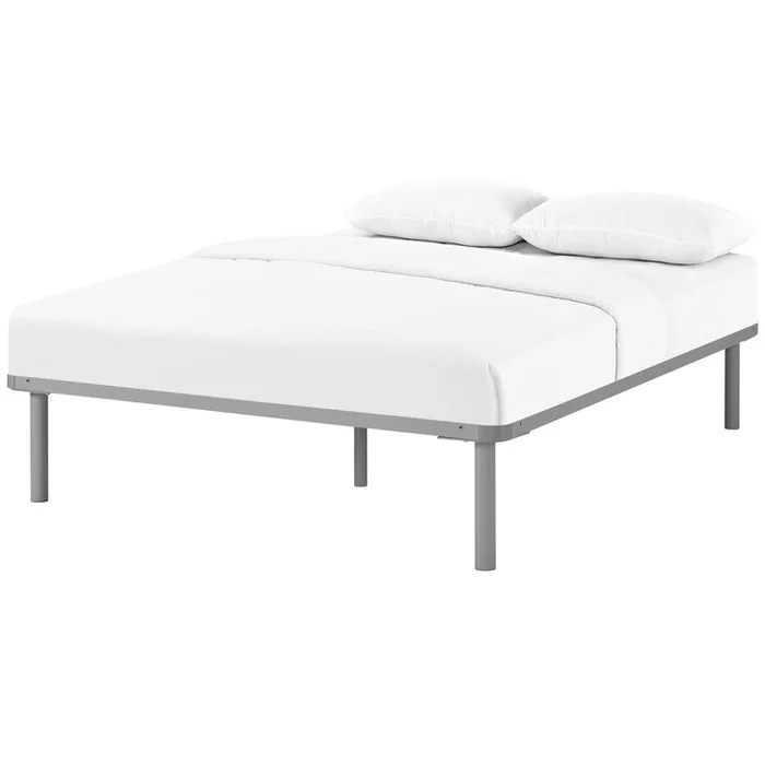 Rowan King Bed Frame, King Size, Metal Steel, Grey Gray, 14431