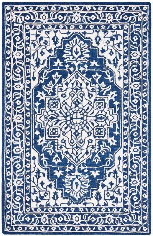 Safavieh Clearance Micro-Loop MLP648N Navy Rug