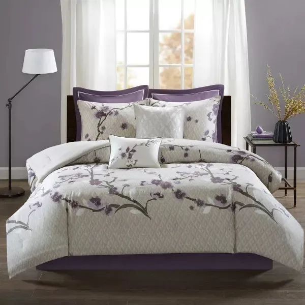 Sakura Cotton Comforter Set 8pc – KING