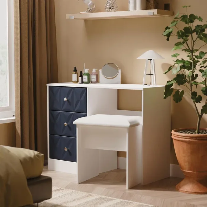 San Jose 3 Drawer Single Pedestal Dressing Table