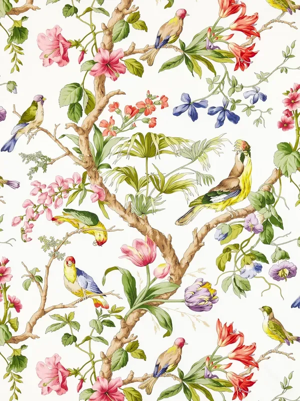 Scalamandre SC 000116600 IVORY BELIZE PRINT Fabric