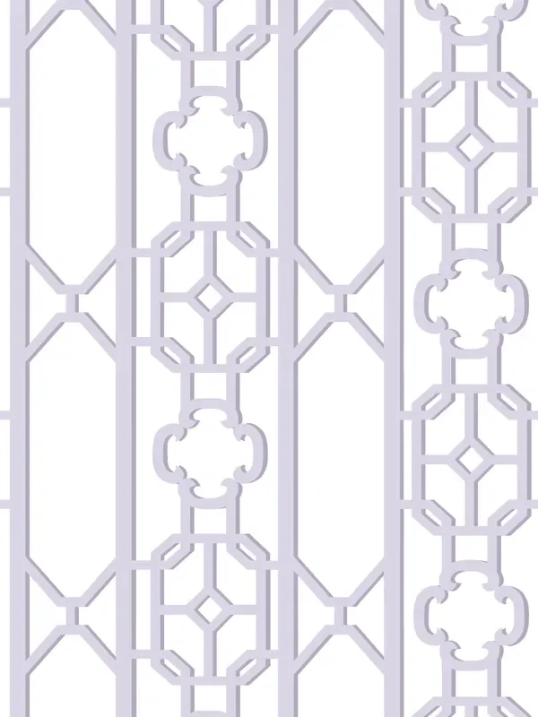 Scalamandre SC 0013WP88582D LAVENDER JOANNA FRET WALLPAPER