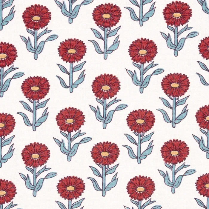 Schumacher Adeline Rouge & Blue Fabric