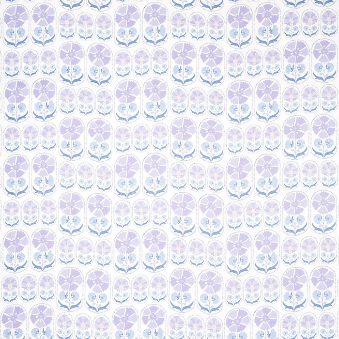 Schumacher Anjuna Floral Linen Print Lilac Fabric