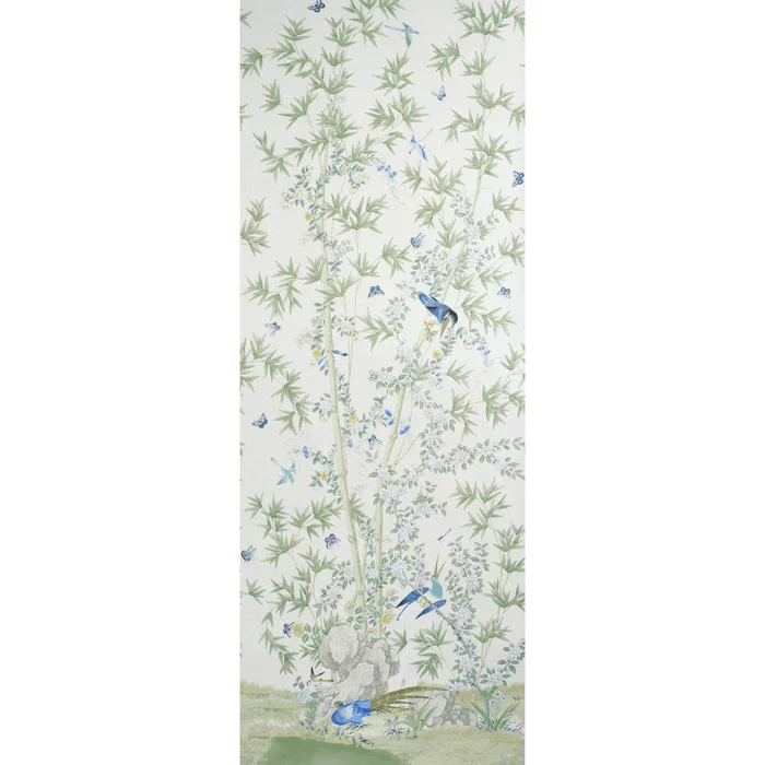 SCHUMACHER WALLCOVERING PERENNIAL FAVORITES BRIGHTON PAVILION PANEL GREEN – 5007745