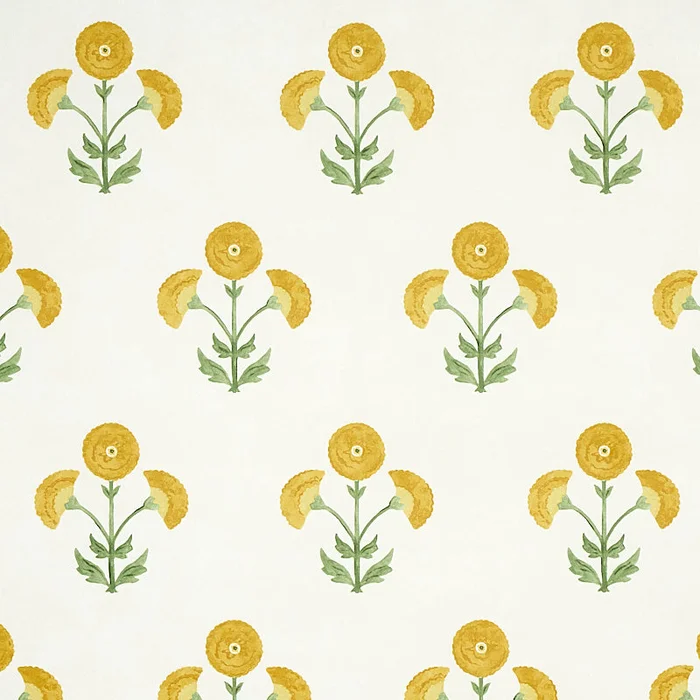 SCHUMACHER WALLCOVERING PERENNIAL FAVORITES SARANDA FLOWER MARIGOLD – 5012411