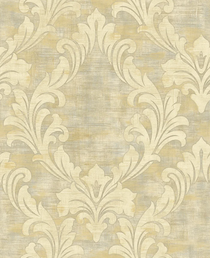 Seabrook Designs Avant Garde Kepler Damask Damask Transitional Beige Metallic – AV50705