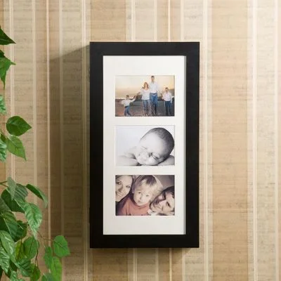 SEI Photo Display Wall-Mount Black Jewelry Armoire