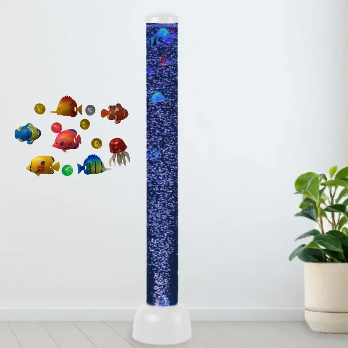 Sensory Bubble Tube Colour Light Tube + Floating Fish – 105cm