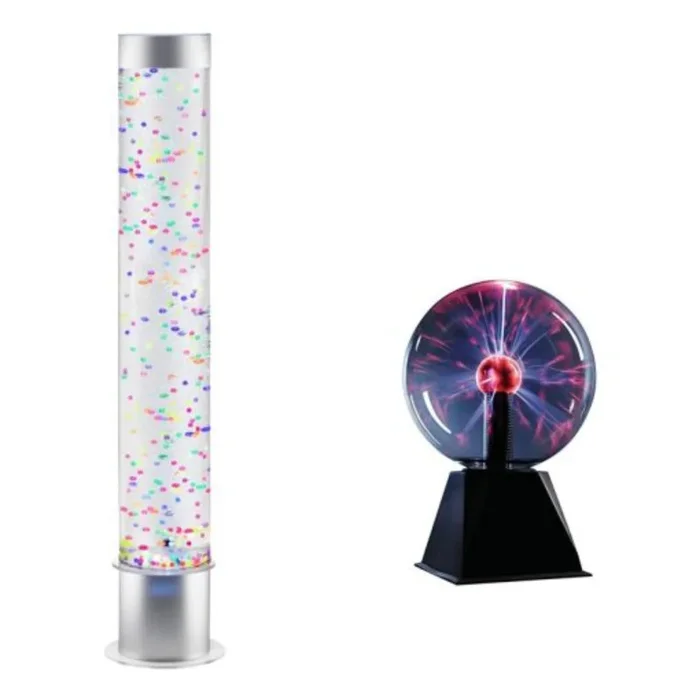 Sensory Bubble Tube Tank Tower + Colourful Balls + Plasma Ball H100cm