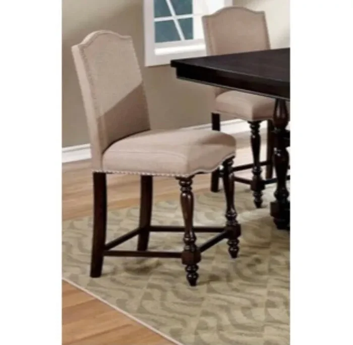 (Set of 2) Kaan Padded Upholstered Dining Chairs in Beige CG1749