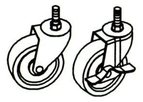 Set Of 4 Casters, 4″ – Black – OFM – TWC4