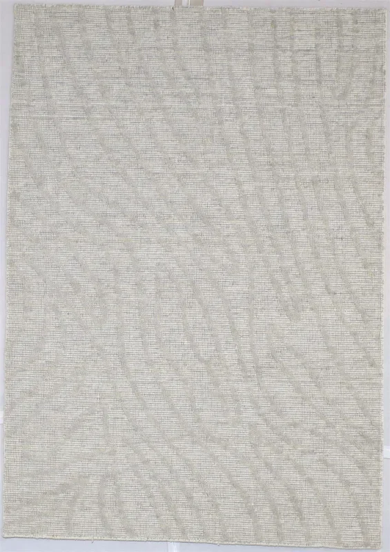 Sharyl Handloom Brown Wool Rug 4′ X 6′ Modern Scandinavian Abstract