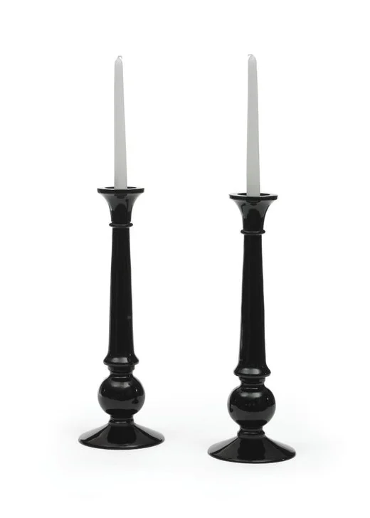 Shine Candlesticks ( Set of Two ), Clear Glass