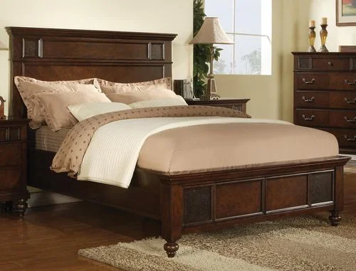 Sidney Platform Style Bed in Dark Cherry – 202061Q