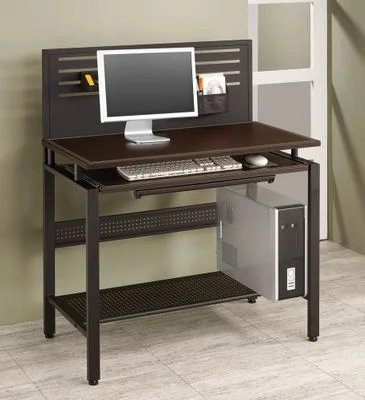 Slotted Back Computer Desk with 2 Drawers – 800588