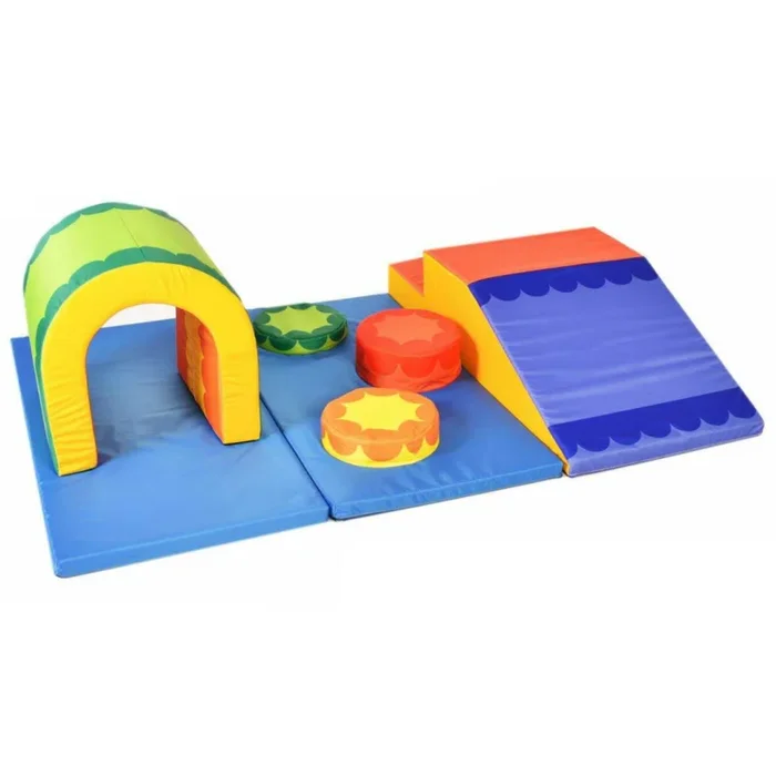 Soft Play Pack Away Stair Way & Stepping Stones Multi Colour