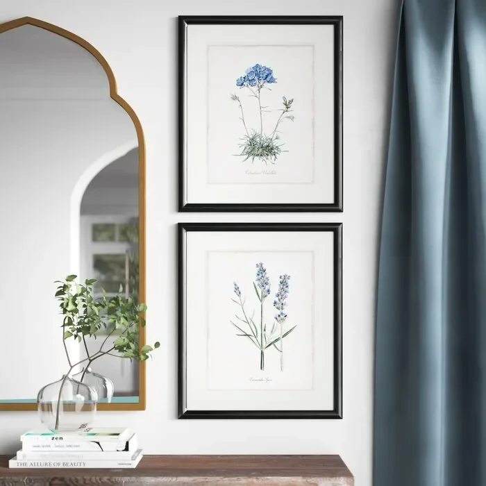 Soft Silhouette Tree 2 Piece Picture Frame Graphic Art Set