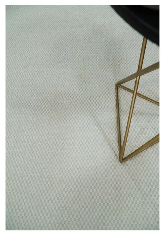 Solid Ivory White Hand made Dari Multi size 5×8, 5×7 and 8×11 Area Rug, Layering, Kids Rug | SOL7