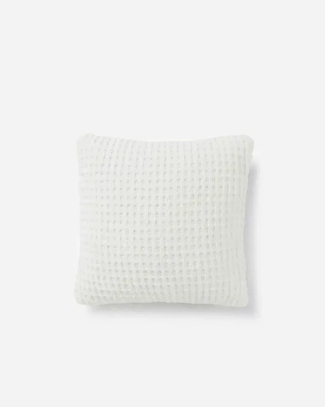 Solid Multi Color Crocheted Snug Waffle Throw Pillow