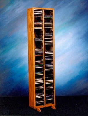 Solid Oak 160 CD Storage Tower – 209-4