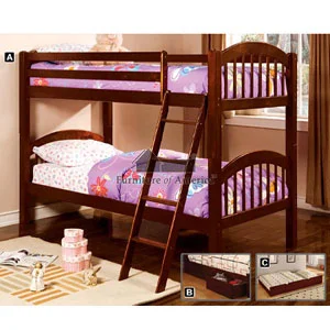 Solid Wood Twin/Twin Bunk Bed CM-BK524_(IEM)