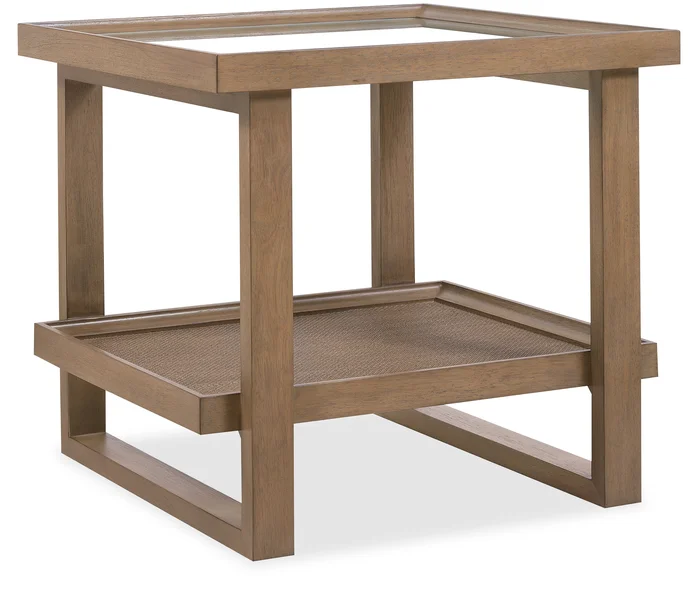 Sonnet Square End Table – Tempered Glass Top