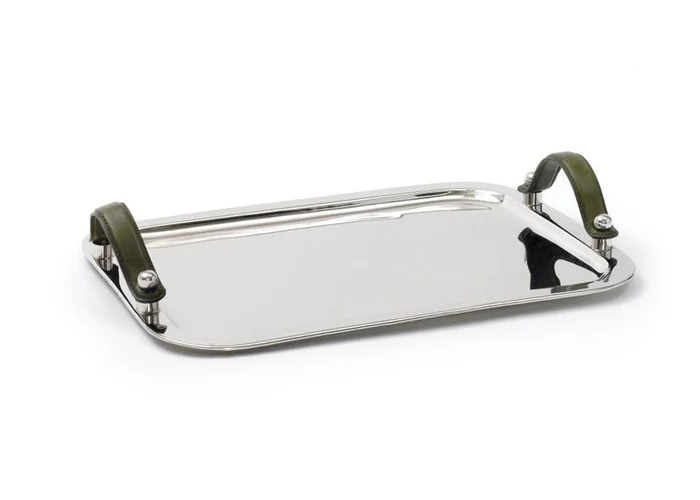 South Beach Tray , Silver Metal