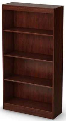 South Shore Axess Bookcase with 4 Shelves in Royal Cherry – 7246767C
