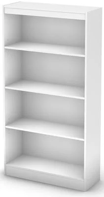 South Shore Axess Pure White Bookcase with Four Shelves – 7250767C