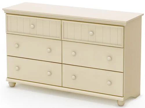South Shore Hopedale 6 Drawer Dresser in Ivory – 3711027