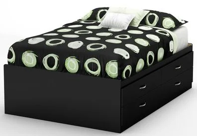 South Shore Step One Full Captain Bed in Black – 3107209