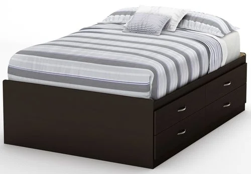 South Shore Step One Full Captains Bed – Chocolate Finish – 3159209