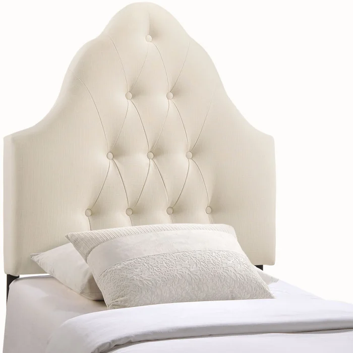 Sovereign Twin Fabric Headboard, Ivory Fabric