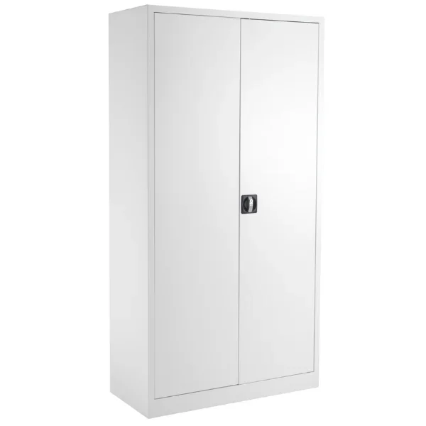 Steel Double Door Cupboard – H1950mm – White