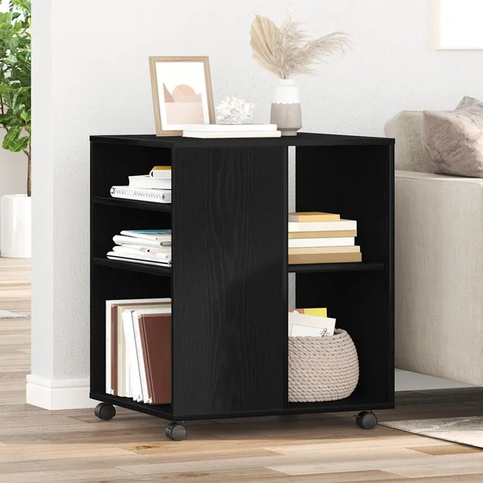 Storage Cabinet Black Oak 60X53X72,5 Cm Engineered Wood